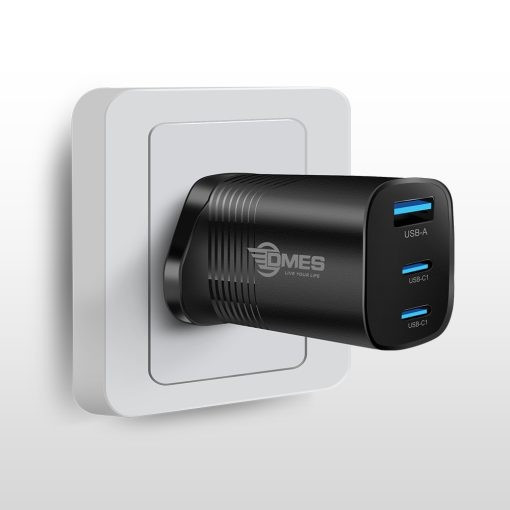 DMES DA8 65W PD+QC3.0 Super Fast Charger UK Plug Wall USB Type C Dual Ports For iPhone Samsung Huawei Xiaomi