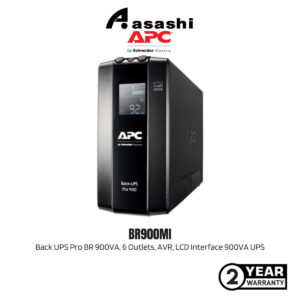 APC BR900MI Back UPS Pro BR 900VA, 6 Outlets, AVR, LCD Interface 900VA UPS