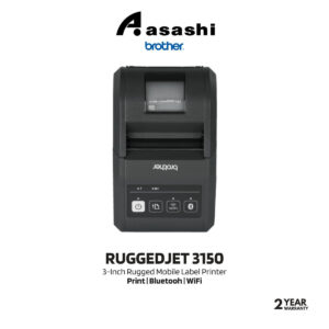 Brother RuggedJet RJ-3150 3-Inch Rugged Mobile Label Printer with Wi-Fi and Bluetooth Wireless Technology