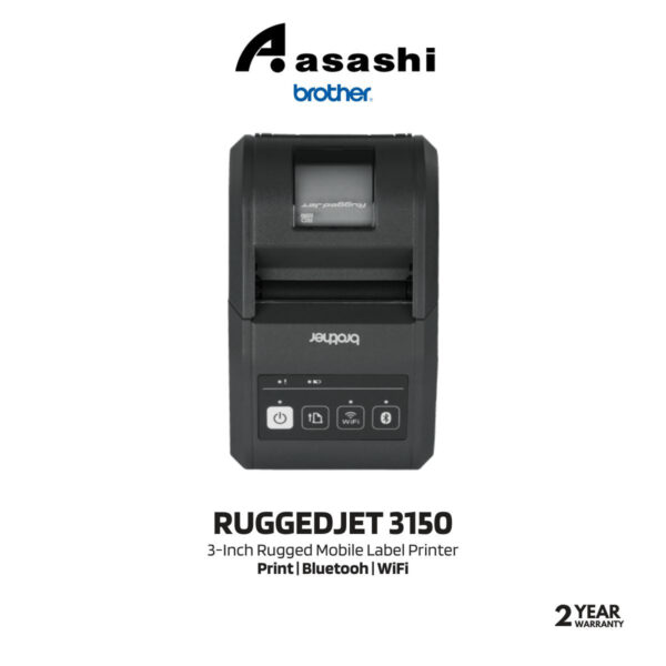 Brother RuggedJet RJ-3150 3-Inch Rugged Mobile Label Printer with Wi-Fi and Bluetooth Wireless Technology