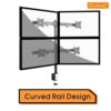 Brateck LDT08-C04 Elegant Aluminum LCD VESA Desk Mounts 13" to 27" TV Bracket