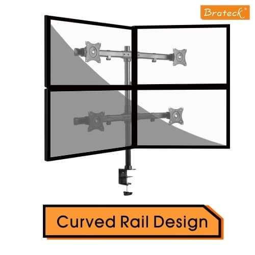 Brateck LDT08-C04 Elegant Aluminum LCD VESA Desk Mounts 13" to 27" TV Bracket