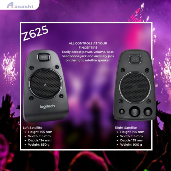 Logitech Z625 2.1 System THX Certified Speaker with optical input