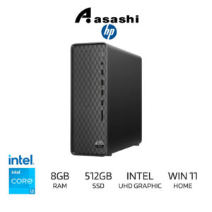 HP Slim S01-pF4017d Desktop PC-B7VW3PA-(Intel Core i3-14100/8GD4/512GB SSD/Intel UHD Graphic/WiFi+BT/USB KB & Mouse/Office H&S/Win11Home/3Yrs)