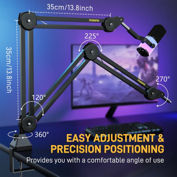 Maono BA37 Microphone Suspension Boom Arm Stand ( BA-37 BA 37 ) AU-BA37