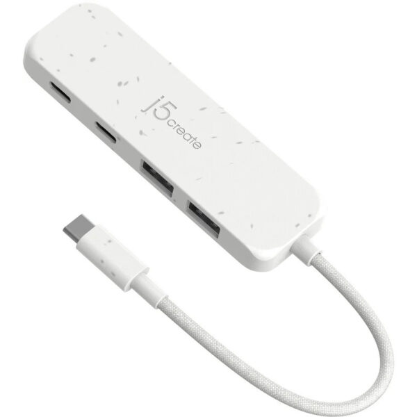 28149c53d68577c702ef7ce98f769832.jpeg J5Create JCH342EW / JCH342 USB-C to 4-Port Type-C & Type-A Gen 2 Hub - White