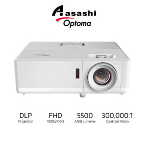 Optoma ZH507 DLP 5500 Lumens, 300,000:1 Contrast Ratio, DuraCore LASER Full HD Resolution, Full 3D supported, 2x HDMI, 1x VGA Input, Vertical Lens Shift, 4 Corner Adjustable, Laser Life up to 30,000 hours Projector