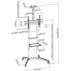 Brateck T1040T Versatile & Compact Steel TV Cart with top and centre shelf for 37”-70” TVs Up to 50kg - Brateck TV Stand