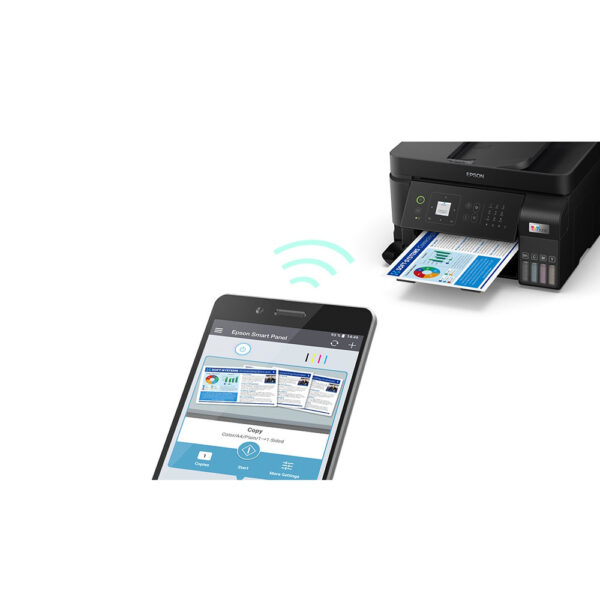Epson L5590 Print Scan Copy, Fax, ADF, WiFi/WiFi Direct, Ethernet, Black/Color print speed 15/8ipm, Borderless 4R photo, Epson iPrint, Epson Email Print, Remote Print Driver, Apple AirPrint , Printer