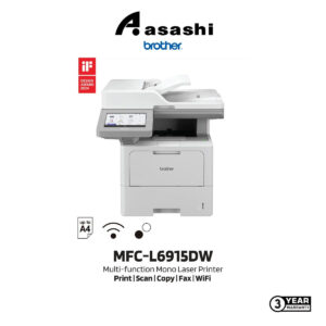 Brother MFC-L6915DW A4 AIO Laserjet Printer (Print 50ppm/Scan/Copy/Fax/PC Fax/Duplex/Wireless/ADF/3yrs Onsite)