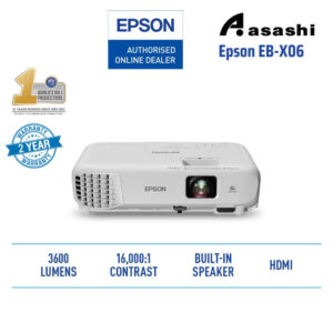 Epson EB-X06 XGA 3600 Lumens 3LCD Projector (NOT CARRY BAG)