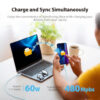 j5create JUCX18L18 USB-C | JUCX18L18C | JUCX18L18R 60W Ultra Soft Double-Braided Fast Charging Cable 1.8M Quick Charge