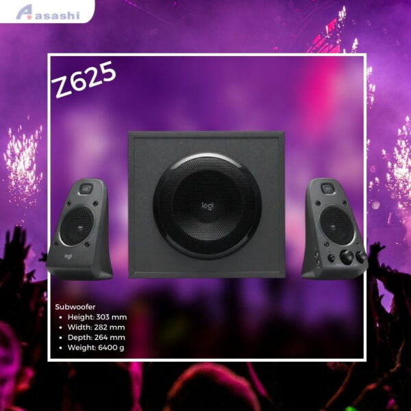 Logitech Z625 2.1 System THX Certified Speaker with optical input