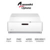 Optoma AZH430-UST Ultra Short Throw Projector, 4000 Lumens, 300,000:1 Contrast Ratio, DuraCore LASER Full HD