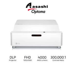 Optoma AZH430-UST Ultra Short Throw Projector, 4000 Lumens, 300,000:1 Contrast Ratio, DuraCore LASER Full HD