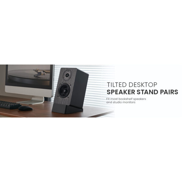 BRATECK BS-70 / BS-70M Series Medium Sized Tilted Desktop Speaker Stand - Brateck BS-70S / Brateck BS-70M Speaker Stand