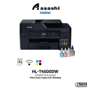 Brother MFC-T4500DW - A3  Ink Tank Refill System Multi-Function Printer With Wireless, Fax , ADF , Duplex Printing