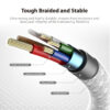 j5create JUCX18L18 USB-C | JUCX18L18C | JUCX18L18R 60W Ultra Soft Double-Braided Fast Charging Cable 1.8M Quick Charge