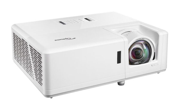 Optoma ZH406ST-W Short Throw Projector, 4000 Lumens, 300,000:1 Contrast Ratio, DuraCore LASER Full HD