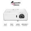 Optoma ZH406ST-W Short Throw Projector, 4000 Lumens, 300,000:1 Contrast Ratio, DuraCore LASER Full HD