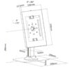 Brateck PAD34-03 Anti-Theft Tablet Kiosk, Locking Countertop Tablet Enclosure