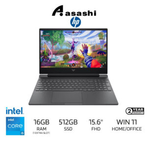 HP Victus Gaming Laptop 15-fa2725TX - B85MHPA - (Intel Core i5-13420H/16GBD4(1 Extra Slot)/512GB SSD PCIe/Nvidia RTX3050 6G/15.6" FHD 144Hz/Office H&S/Win11Home/2Yr ADP/Backpack/Silver)
