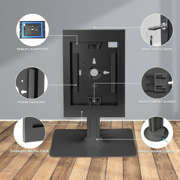 Brateck PAD34-03 Anti-Theft Tablet Kiosk, Locking Countertop Tablet Enclosure