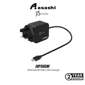 c5f411f7b6599ec98df6b2b6958436fa.jpeg J5Create JUP1565NF / JUP1565 67W GaN PD USB-C Mini Charger