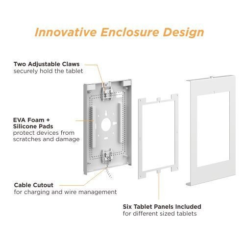 Brateck PAD34-01 Anti-Theft i-4ad Tablet Wall Mount Enclosure - Tablet Stand Enclosure