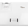 Optoma ZH406ST-W Short Throw Projector, 4000 Lumens, 300,000:1 Contrast Ratio, DuraCore LASER Full HD