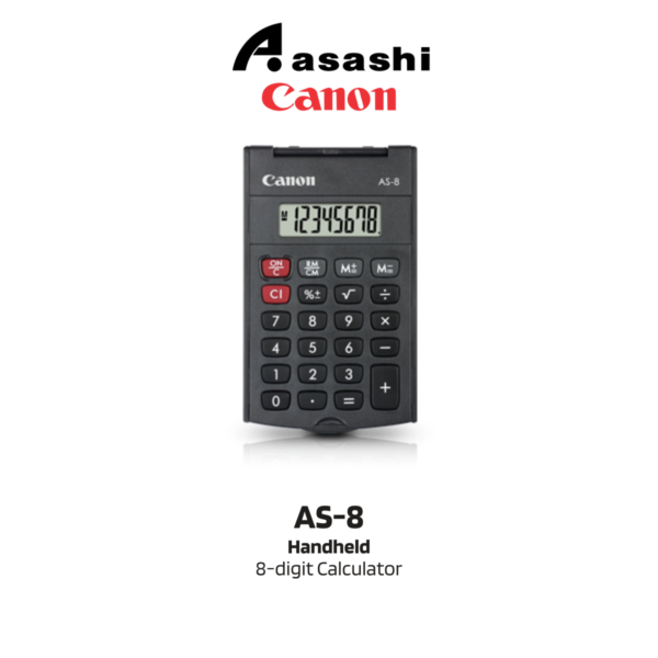 Canon AS-8 8 Digit Compact Handheld Calculator