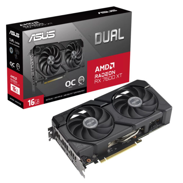 ASUS DUAL RX 7600 XT OC EDITION 16GB DDR6 GRAPHIC CARD ( DUAL-RX7600XT O16G )