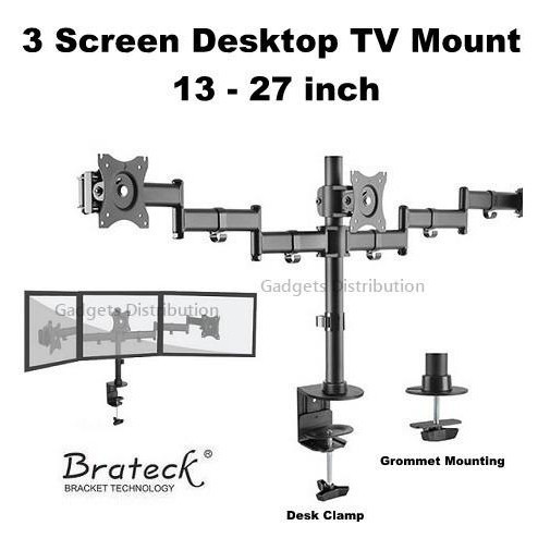 Brateck LDT07-C036 Economy Steel LCD Vesa Desk Mount For most 13"-27" LCD monitors