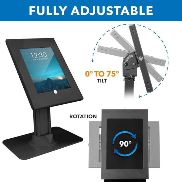 Brateck PAD34-03 Anti-Theft Tablet Kiosk, Locking Countertop Tablet Enclosure