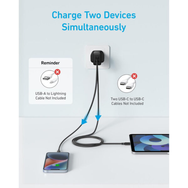 Anker 20W Wall Charger A2348 - 1USB-C/ 1USB-A