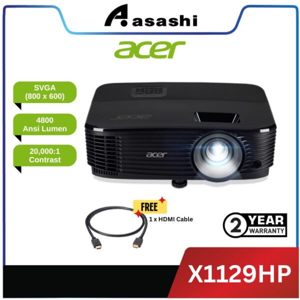 Acer X1129HP SVGA 4500 Lumens DLP Projector