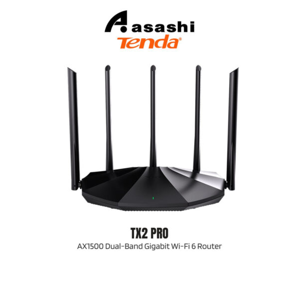Tenda TX2 Pro AX1500 Dual-Band Gigabit Wi-Fi 6 Router