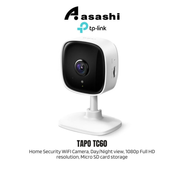 TP-Link Tapo TC60 Home Security WiFI Camera, Day/Night view, 1080p Full HD resolution, Micro SD card storage（Up to 128GB