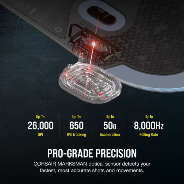 CORSAIR M75 Lightweight RGB Gaming Mouse - Black (74g, Wired, RGB)