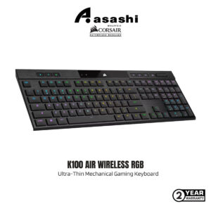 2ed7f612569fc1bd0d494611d29134f4.jpeg CORSAIR K100 AIR WIRELESS RGB Ultra-Thin Mechanical Gaming Keyboard - CHERRY MX Ultra Low Profile Tactile