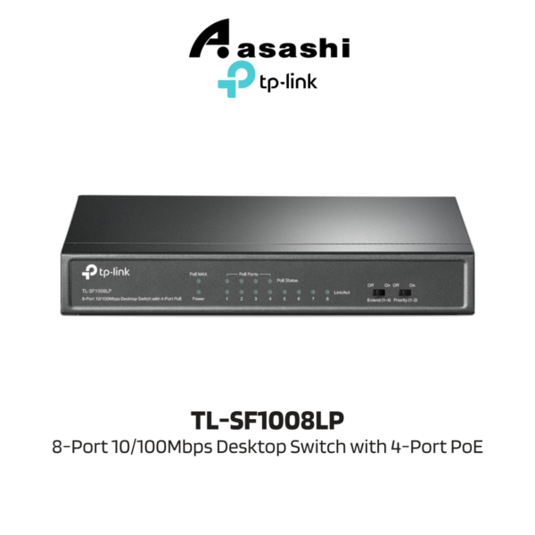 4dd52051b7e9ff4fc9f2c50b9df392e2.png TP-Link TL-SF1008LP 8-Port 10/100Mbps Desktop Switch with 4-Port PoE