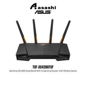 53434b9e02dbb4fd25f13508023fb0af.jpeg ASUS TUF-AX4200TUF Gaming AX4200 Dual Band WiFi 6 Gaming Router with Mobile Game Mode, 2.5Gbps port, AiMesh for mesh WiF