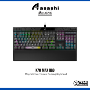Corsair K70 MAX RGB Magnetic Mechanical Gaming Keyboard [Full Size Layout/CORSAIR MGX Switches/8000Hz Poll Rate]