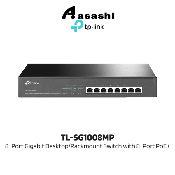 TP-Link TL-SG1008MP 8-Port Gigabit Desktop/Rackmount Switch with 8-Port PoE+