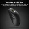 CORSAIR M75 AIR WIRELESS Ultra-Lightweight Gaming Mouse – Black/White (60g, 100hrs)