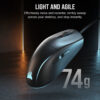 CORSAIR M75 Lightweight RGB Gaming Mouse - Black (74g, Wired, RGB)