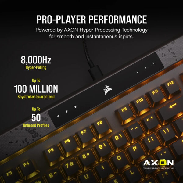 Corsair K70 MAX RGB Magnetic Mechanical Gaming Keyboard [Full Size Layout/CORSAIR MGX Switches/8000Hz Poll Rate]