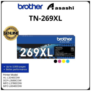 Brother TN-269XL / TN-269XLC Cyan TN-269XLM Magenta TN-269XLY Yellow TN-269XLBK Black Original Colour Toner Cartridge