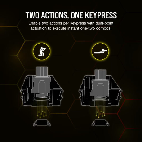 Corsair K70 MAX RGB Magnetic Mechanical Gaming Keyboard [Full Size Layout/CORSAIR MGX Switches/8000Hz Poll Rate]