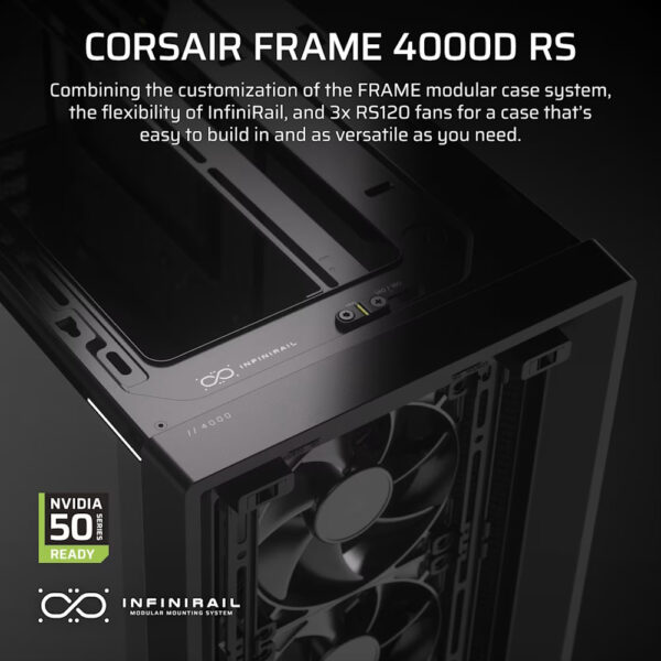 bf31f8f078453bfd4867fb54b47fc493.jpeg CORSAIR FRAME 4000D RS ARGB Modular Mid-Tower PC Case / Non RGB